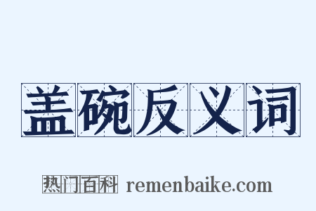 盖碗反义词是什么意思的图片